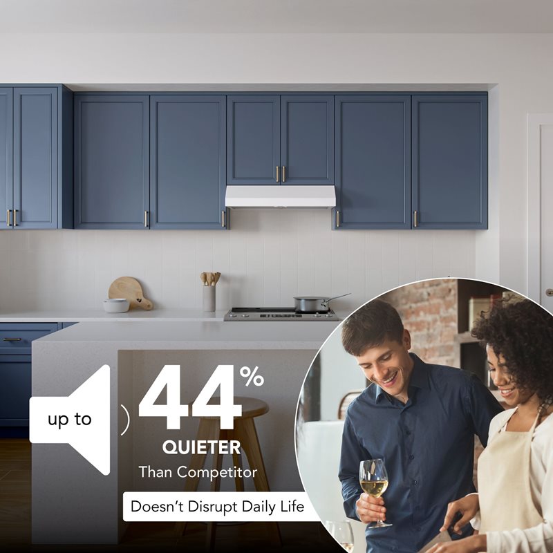 24" Broan Glacier Series Under Cabinet Range Hood in White - GLA1243WW