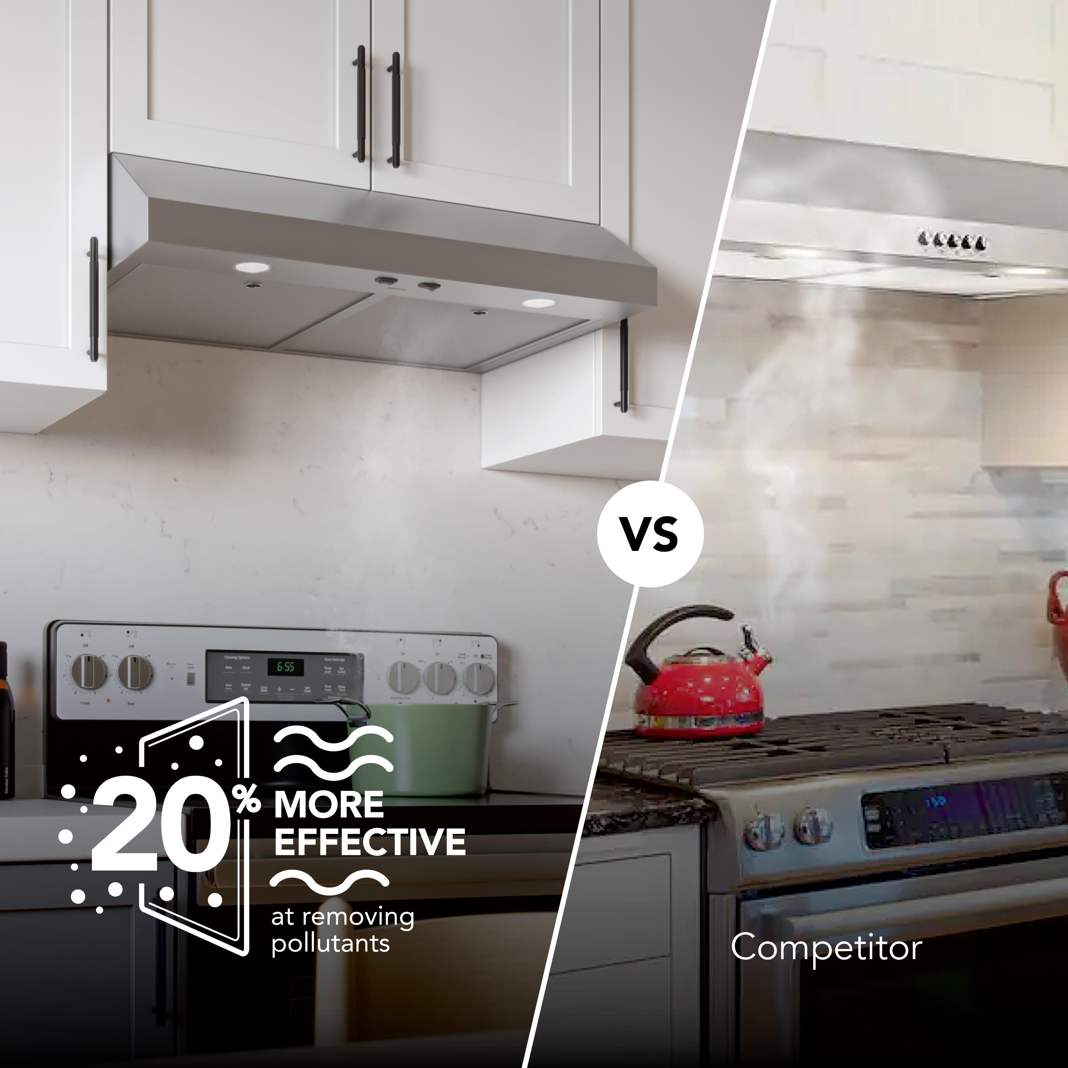 36" Broan Glacier Series Under Cabinet Range Hood in Stainless Steel - GLA1363SS