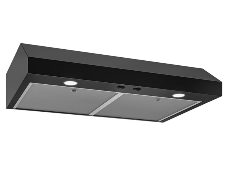 42" Broan Glacier Series Under Cabinet Range Hood in Black - GLA1423BL