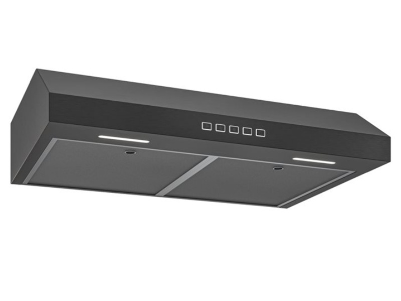 36" Broan Glacier Series Under Cabinet Range Hood in Black Stainless Steel - GLA2363BLS