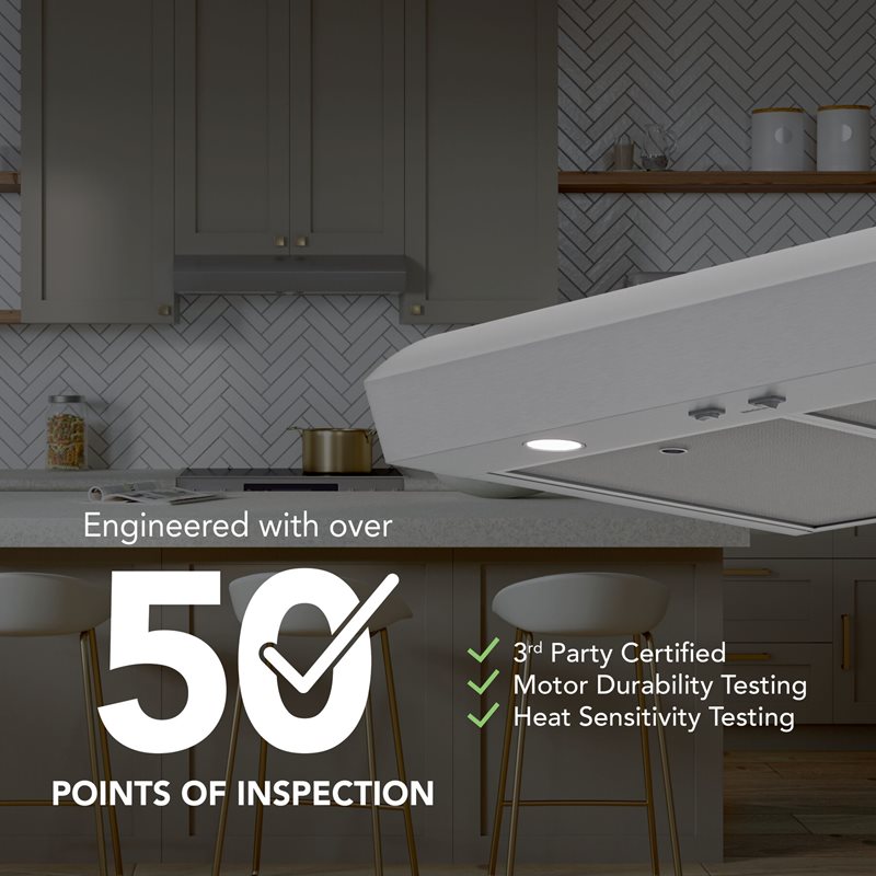 36" Broan Mantra Series Under Cabinet Range Hood in Stainless Steel - MTR1363SS