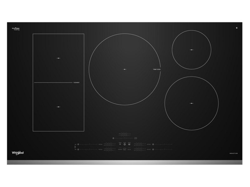 36" Whirlpool Intelligent Induction Cooktop with Temp Cook Technology - WCIT7536SS