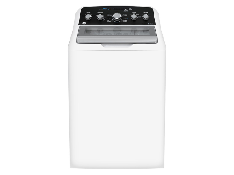 27" GE 4.9 Cu. Ft. Top Load Washer in White - GTW491BMRWS