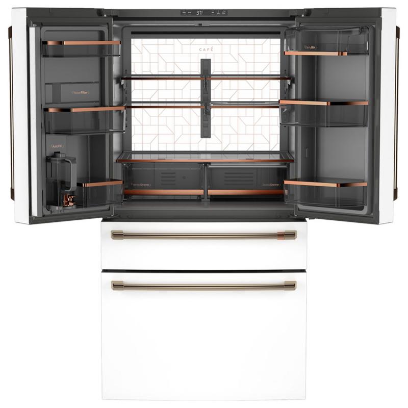 36" Café 23.2 Cu.Ft. Counter Depth French-Door Refrigerator - CJE23DP4WW2