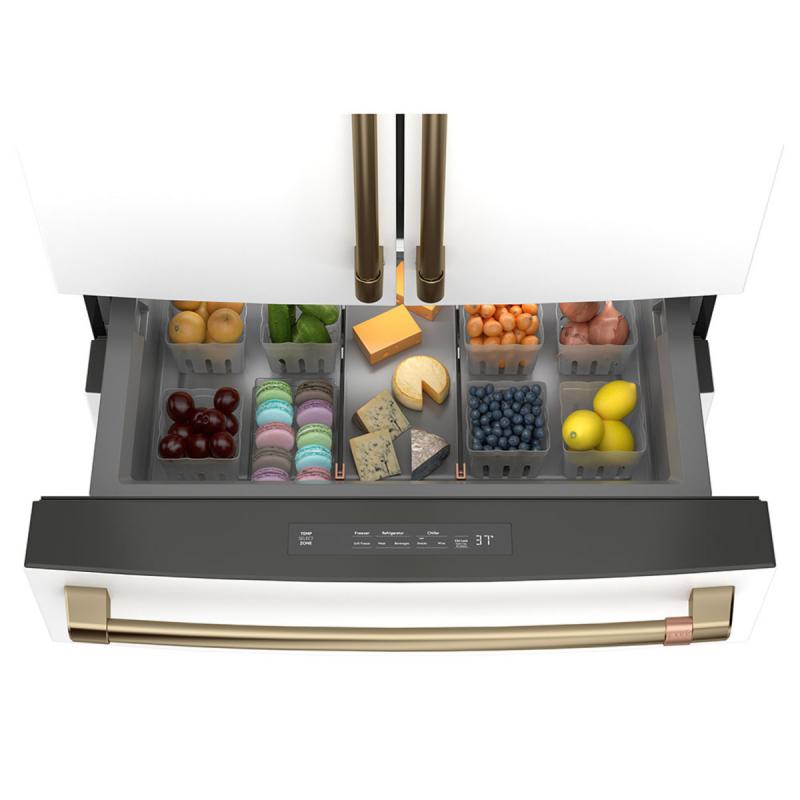 36" Café 23.2 Cu.Ft. Counter Depth French-Door Refrigerator - CJE23DP4WW2