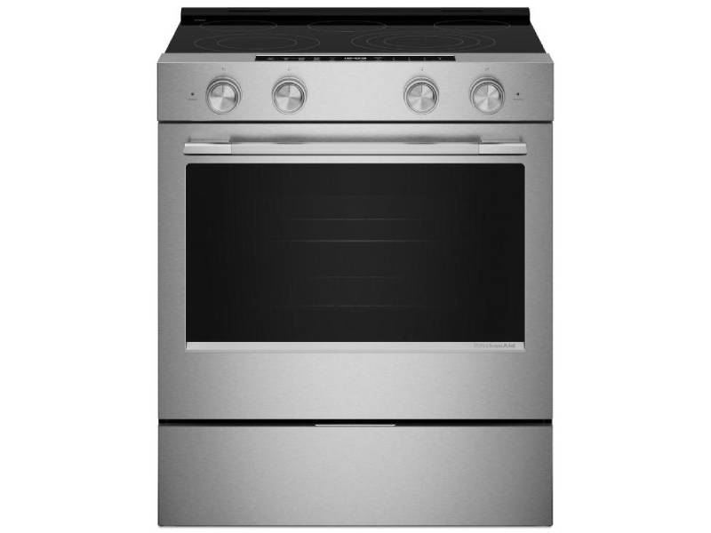 30" KitchenAid 5.3 Cu. Ft. Smart Slide-in Electric Range with Convection Cooking Modes - YKSES330SPS