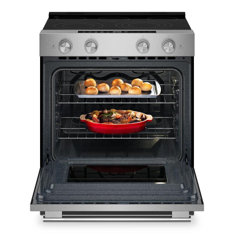 30" KitchenAid 5.3 Cu. Ft. Smart Slide-in Electric Range with Convection Cooking Modes - YKSES330SPS