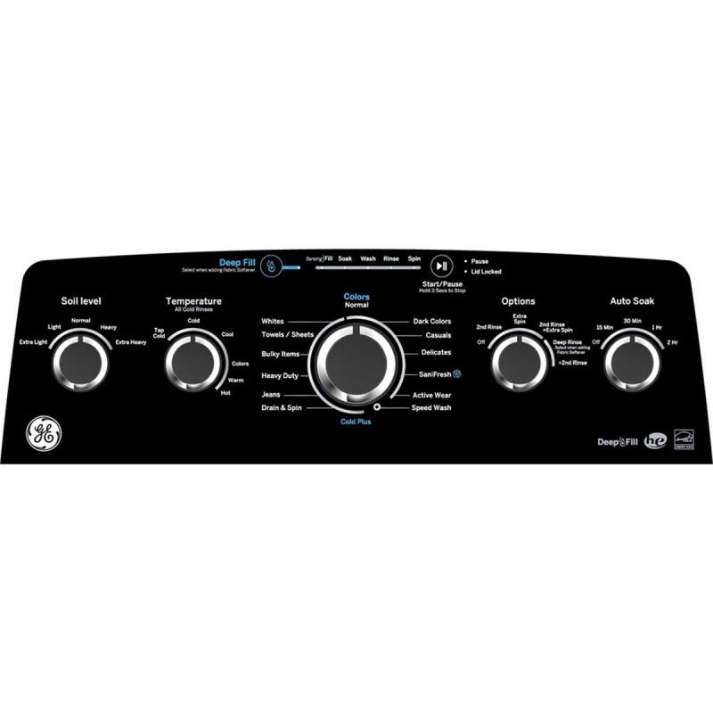 27" GE 4.9 Cu. Ft. Top Load Washer in Diamond Grey - GTW491BMRDG