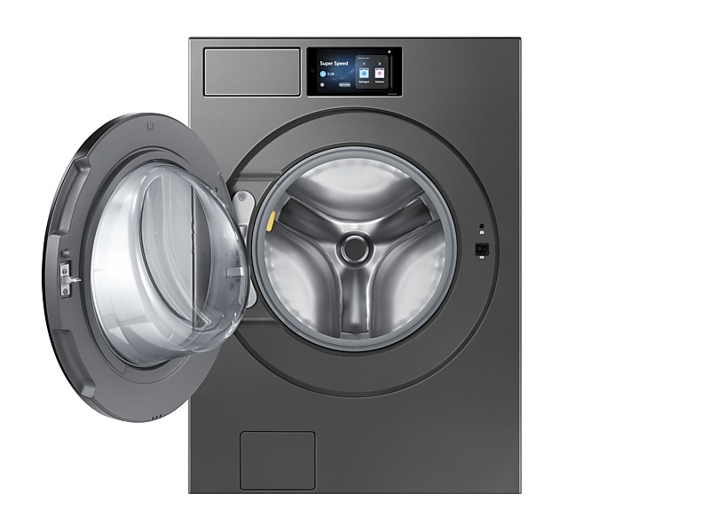 27" Samsung 6.1 Cu.Ft. F90 Series Bespoke AI Front Load Washer with AI Fabric Sensing (2025) - WF90F53ADSA5