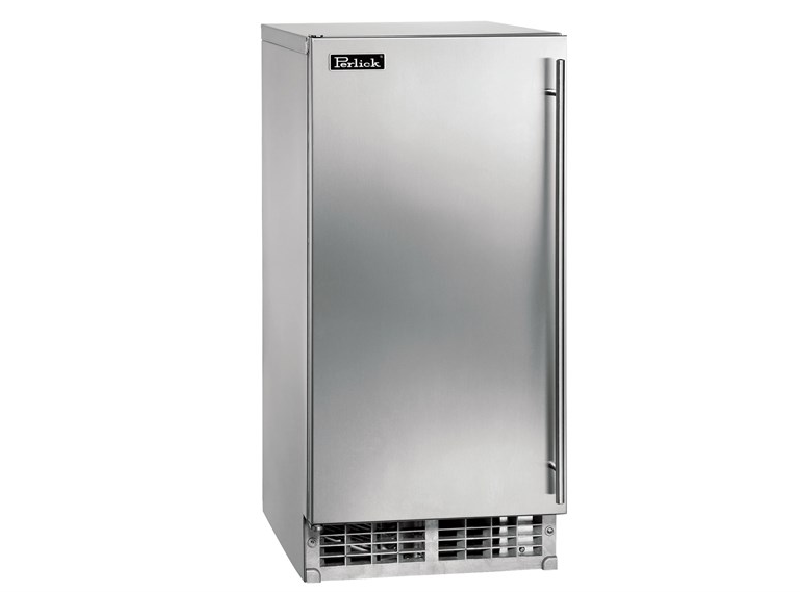 15" Perlick Signature Series ADA Clear Indoor/Outdoor Ice Maker With Left Hinge Stainless Steel Door - HP15CI1L