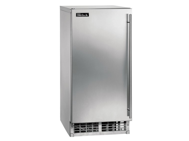 15" Perlick Compliant Series Cubelet Ice Maker with Left Hinge Stainless Steel Door - HA15CU-1L
