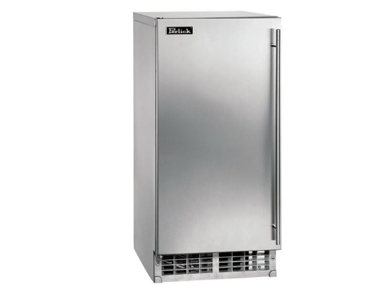 15" Perlick Signature Series Cubelet Ice Maker with Left Hinge Stainless Steel Door - HP15CUL