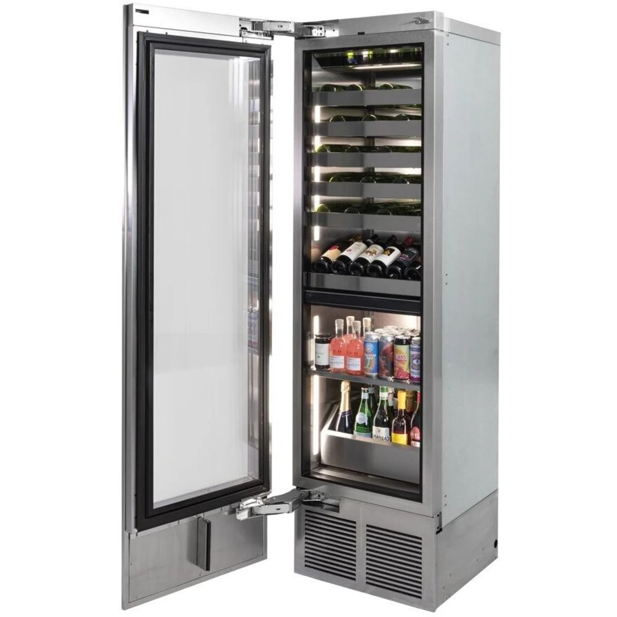24" Perlick C-Series Dual Zone Beverage Column with Left Hinge Panel Ready Door - CR24C24LL