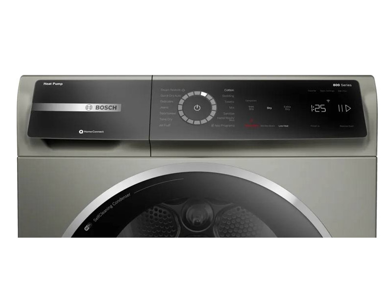 24" Bosch 800 Series Heat Pump Dryer Silver inox Dryer - WQB245AXUC