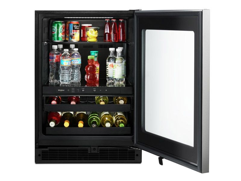 24" Whirlpool 5.2 Cu. Ft. Undercounter Beverage Center with Towel Bar Handle - WUB35X24HZ