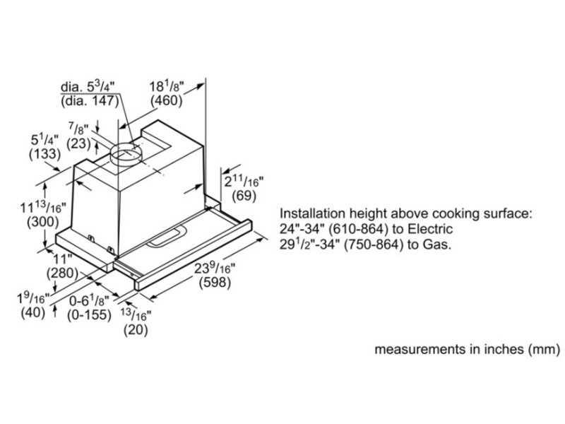 Bosch 500 Series Pull-out Hood In Stainless Steel - HUI54452UC
