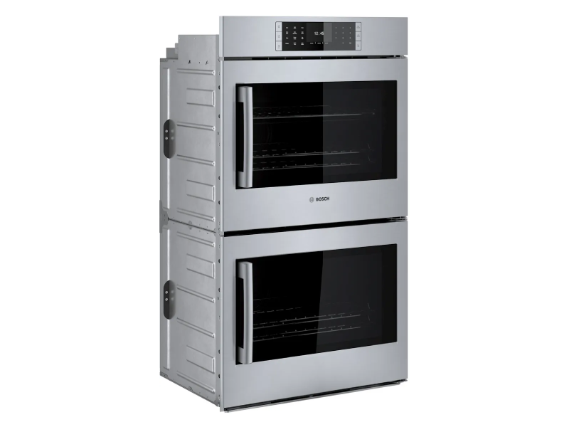 30" Bosch Benchmark  Series Double Wall Oven With Right Swing Door In Stainless Steel - HBLP651RUC