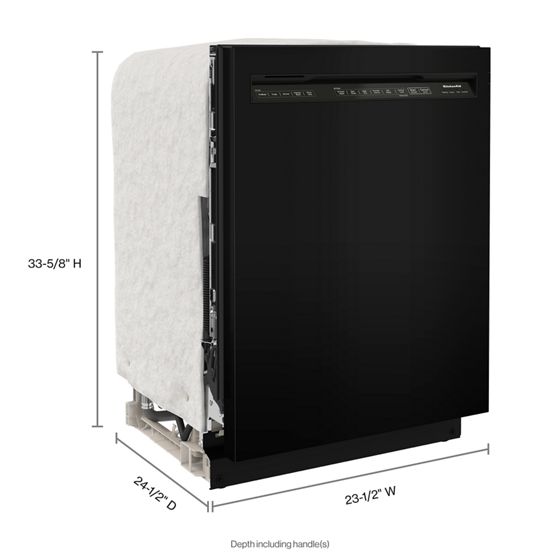 24" KitchenAid 47 dBA Two-Rack Dishwasher with ProWash Cycle - KDFE104KBL