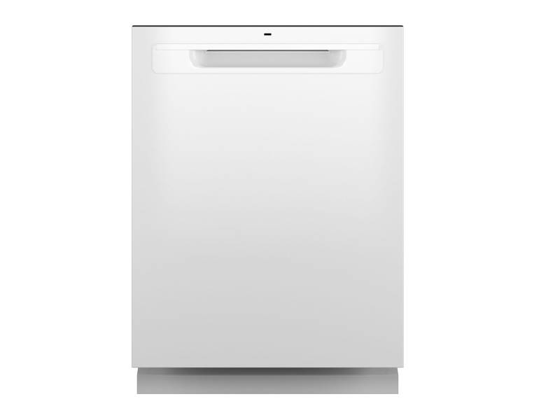 24" GE Top Control Plastic Interior Dishwasher with Sanitize Cycle - GDP630PGRWW