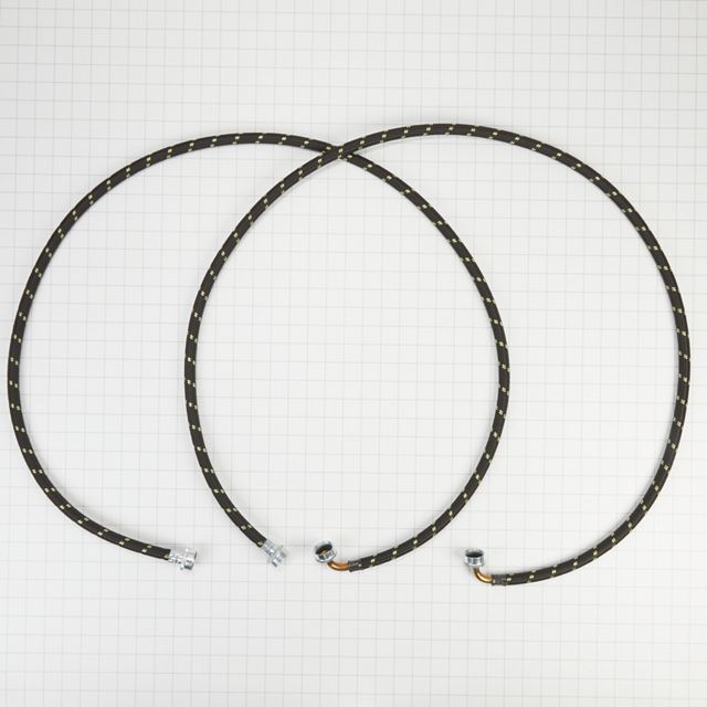 Whirlpool Braided Hoses with 90 Degree Elbow 1700 PSI (2 Pack) - 8212638RP