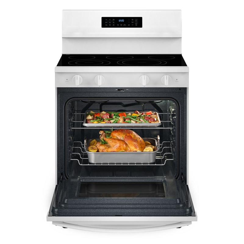 30" Whirlpool Electric Range with Air Cooking Technology and No Preheat Air Fry - YWFES7030SW