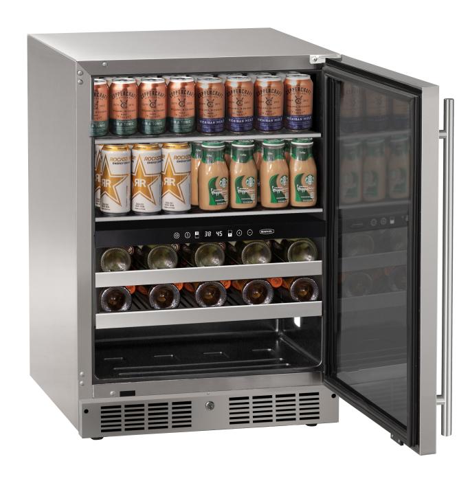 24" Marvel 4.8 Cu. Ft. Dual-Zone Beverage Center - MRBD224-SG31A