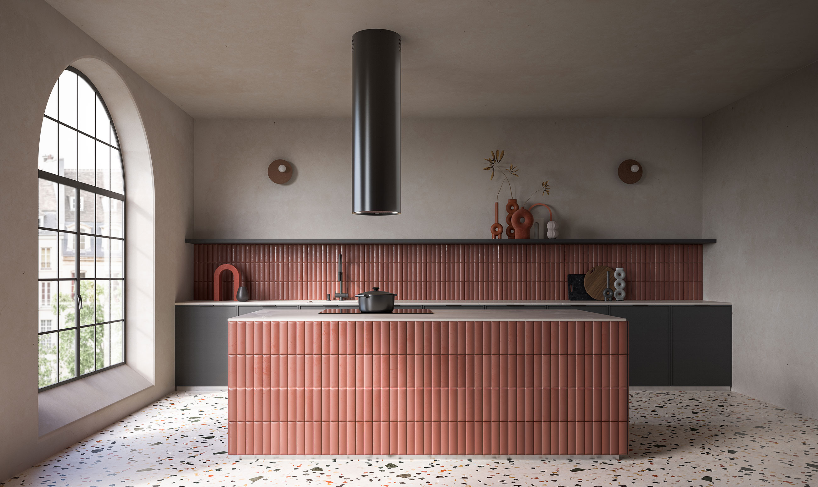 15" Falmec Polar 500 CFM Island Inox Hood - FDPLR15I5SS-R1