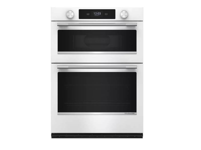 30" KitchenAid Smart Electric Combo Wall Oven with Assisted Cooking Modes - KOEC730SWH