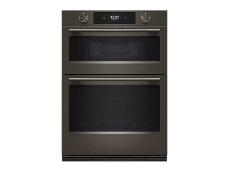 30" KitchenAid Smart Electric Combo Wall Oven with Assisted Cooking Modes - KOEC730SBE