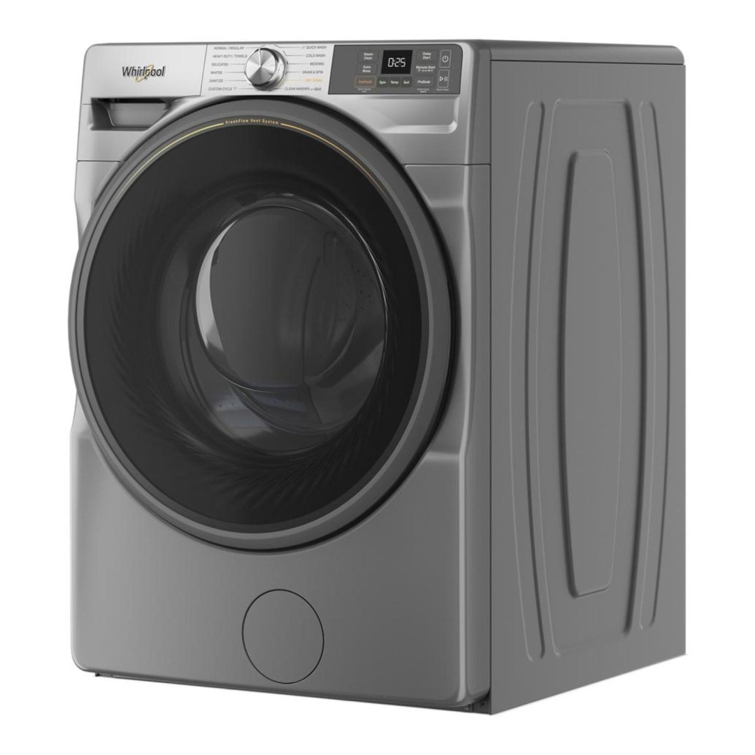 27" Whirlpool 5.2 Cu. Ft. Front Load Washer and 7.4 Cu. Ft. Front Load Electric Dryer - WFW5720RR-YWED5720RR
