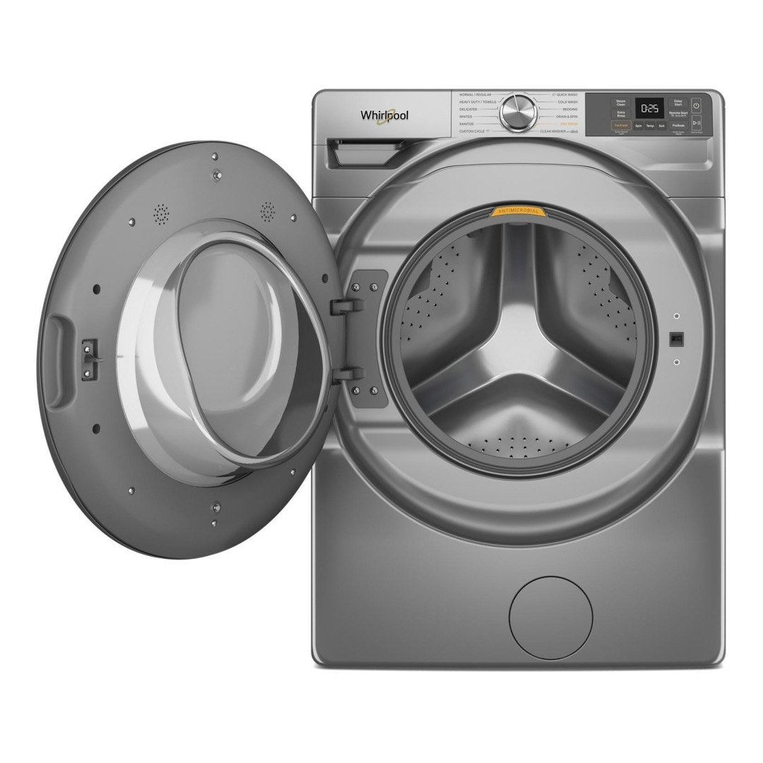 27" Whirlpool 5.2 Cu. Ft. Front Load Washer and 7.4 Cu. Ft. Front Load Electric Dryer - WFW5720RR-YWED5720RR