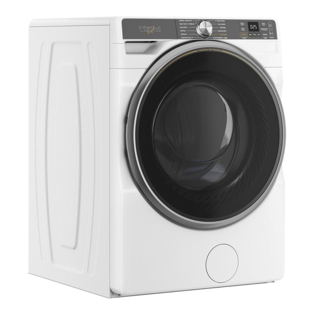 27" Whirlpool 5.8 Cu. Ft. Front Load Washer and 7.4 Cu. Ft. Front Load Electric Dryer - WFW6720RW-YWED6720RW