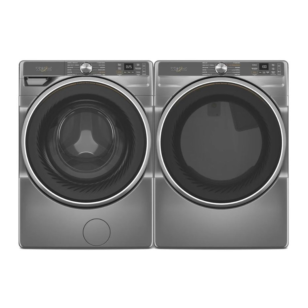 27" Whirlpool 5.8 Cu. Ft. Front Load Washer and 7.4 Cu. Ft. Dryer with Wrinkle Shield Option - WFW6720RR-YWED6720RR