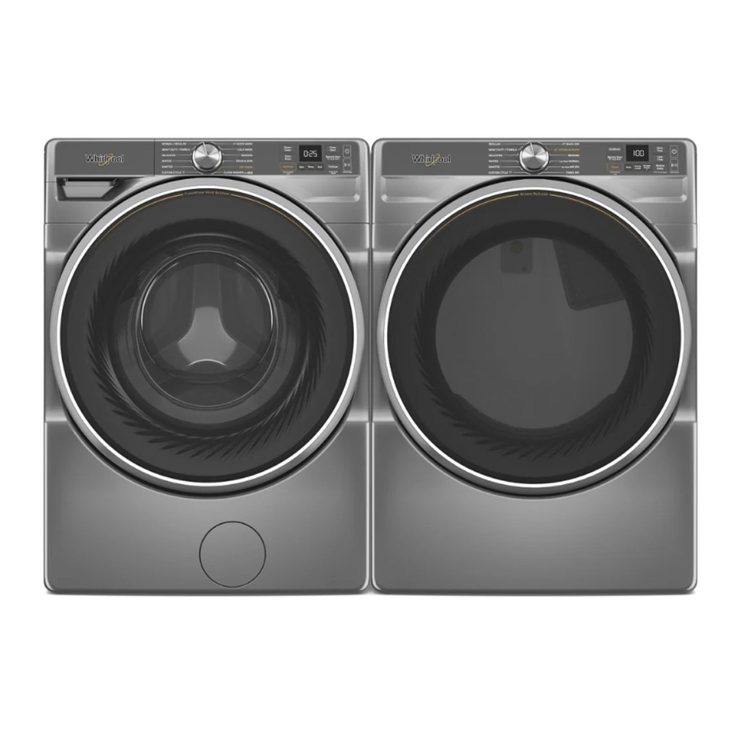 27" Whirlpool 5.8 Cu. Ft. Front Load Washer and 7.4 Cu. Ft. Gas Dryer - WFW6720RR-WGD6720RR