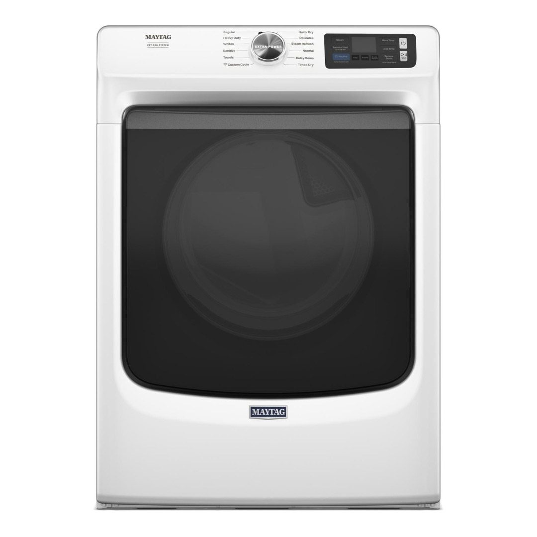 27" Maytag 5.8 Cu. Ft. Smart Pet Pro Front Load Washer and 7.4 Cu. Ft. Front Load Electric Dryer -MFW7020RW-YMED7020RW