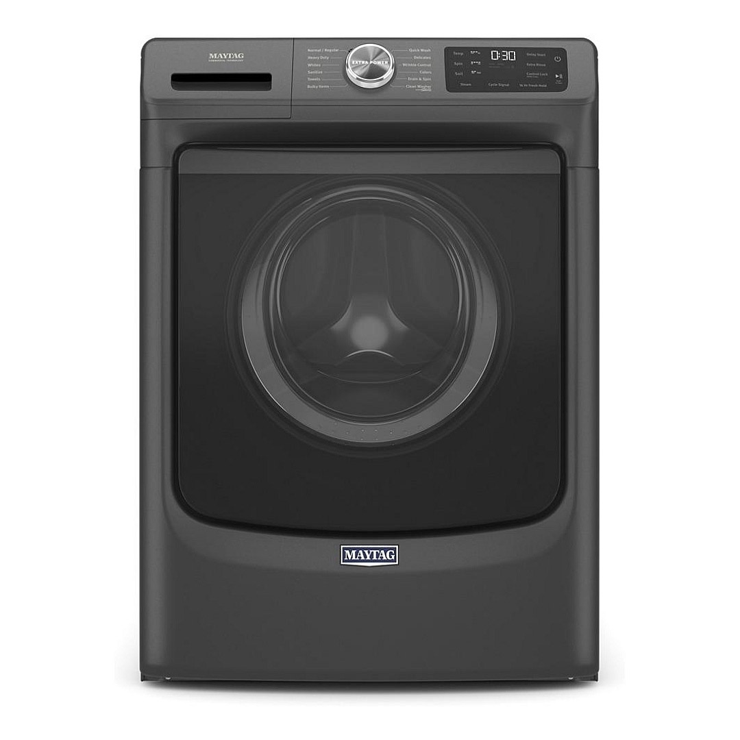 27" Maytag 5.5 Cu. Ft. Front Load Washer  7.3 Cu. Ft. Dryer and Stacking Kit - W10869845-MHW6630MBK-MGD6630MBK