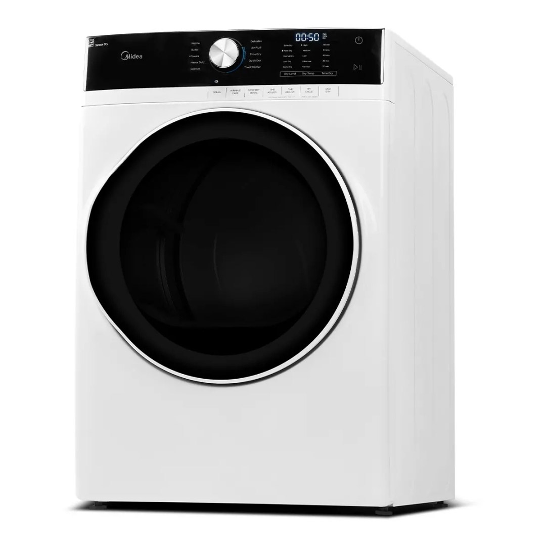 27" Midea 5.2 Cu. Ft. Front Load Washer and 8.0 Cu. Ft. Dryer - MLH52N4AWW-MLE52N4AWW