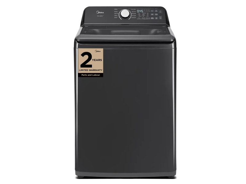 27" Midea 5.2 Cu. Ft. Top Load Smart Wave Impeller Washer in Black - MLTW52M2BGG