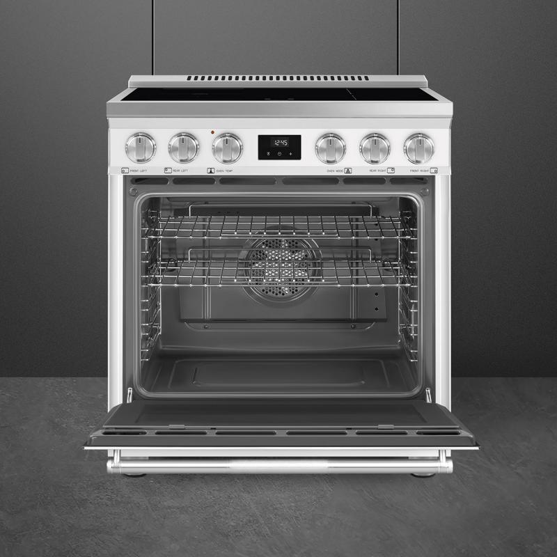 30" SMEG 4.6 Cu. Ft. True Convection Freestanding Induction Range - SPR30UIMMW