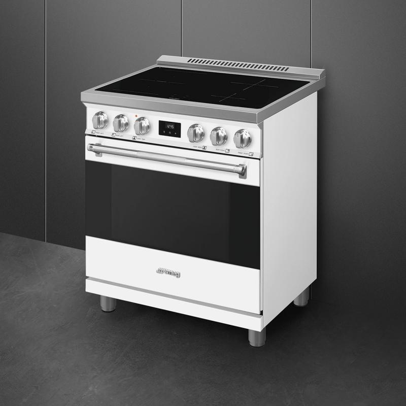 30" SMEG 4.6 Cu. Ft. True Convection Freestanding Induction Range - SPR30UIMMW