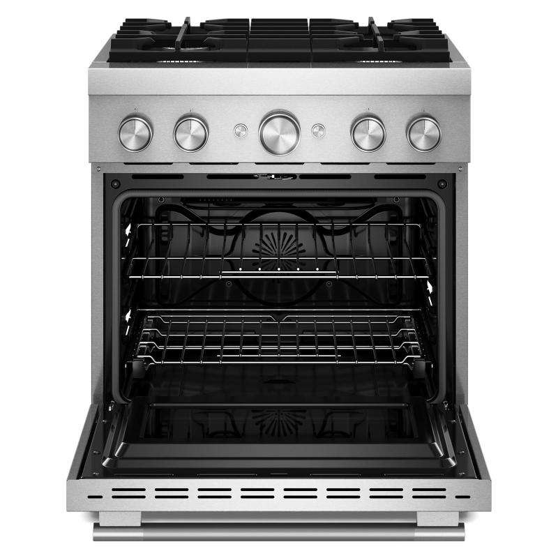 30" KitchenAid 4 Burner Commercial-Style Dual Fuel Range - KFDS930SSS