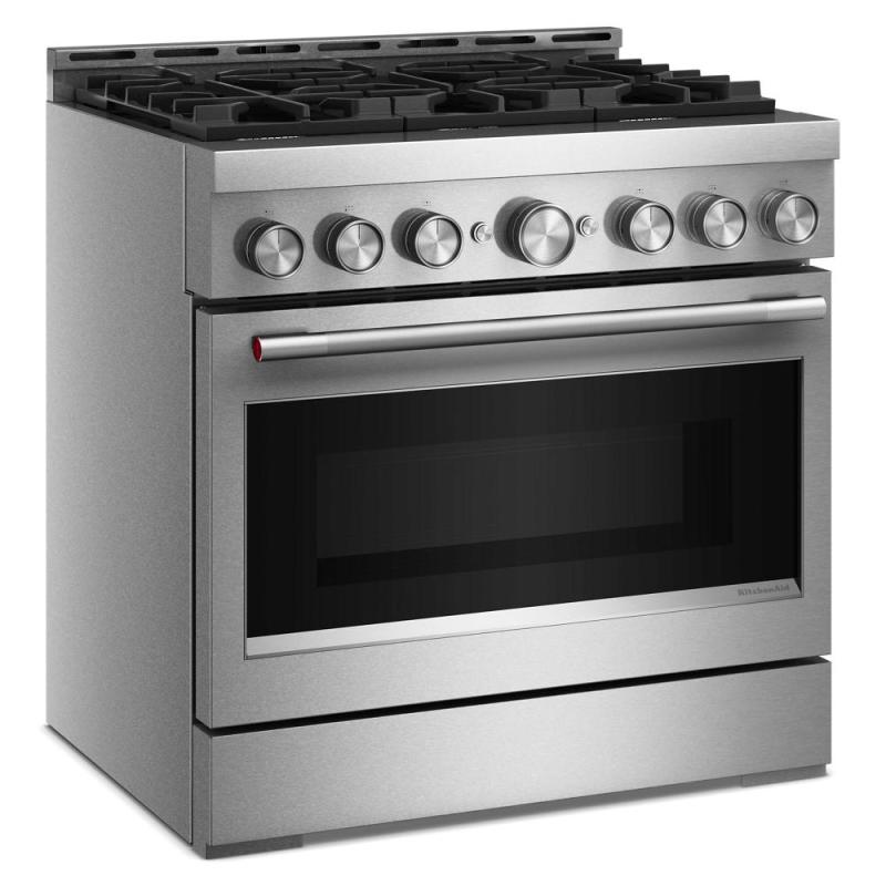 36" KitchenAid 6 Burner Commercial-Style Gas Range - KFGS936SSS