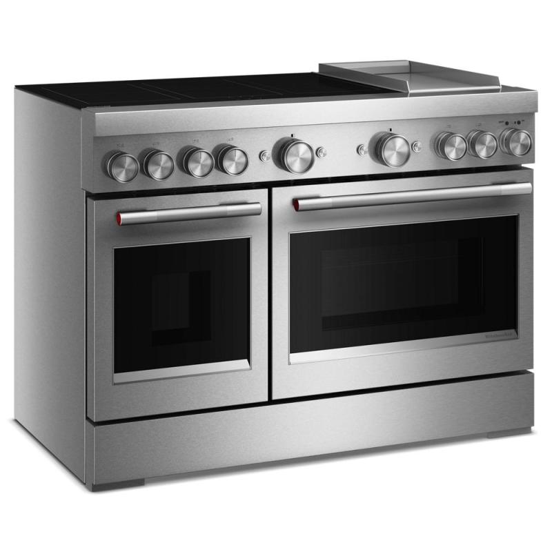 48" KitchenAid 6-Element Induction Freestanding Commercial-Style Range with Griddle - KFID948SSS