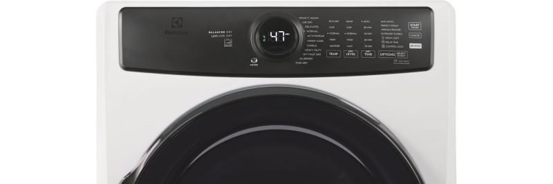27" Electrolux 8.0 Cu. Ft. Front Load Perfect Steam Electric Dryer - ELFE773CMW
