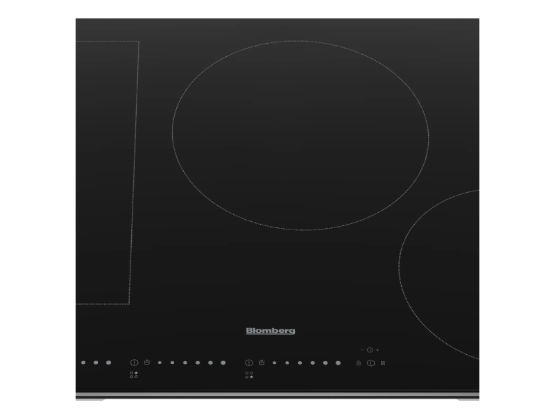 30" Blomberg 4 Elements Built-In Induction Cooktop with Front Touch Controls Frameless Black Glass - CTI30412SS