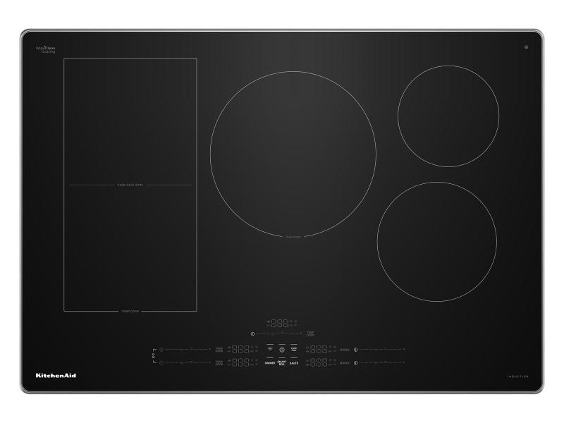 30" Kitchenaid Temp Cook Induction Cooktop with 5 Cooking Zones - KCIT730SSS