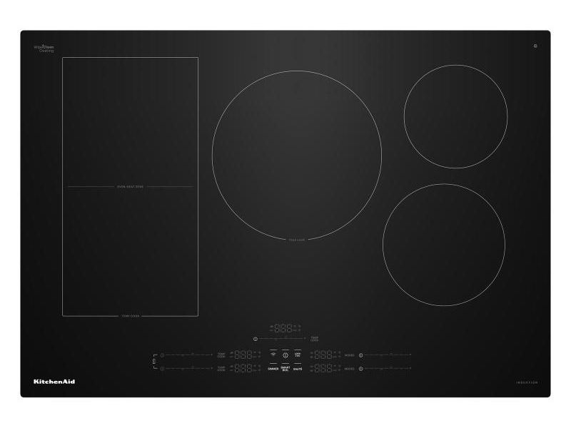 30" Kitchenaid Temp Cook Induction Cooktop with 5 Cooking Zones - KCIT730SBL