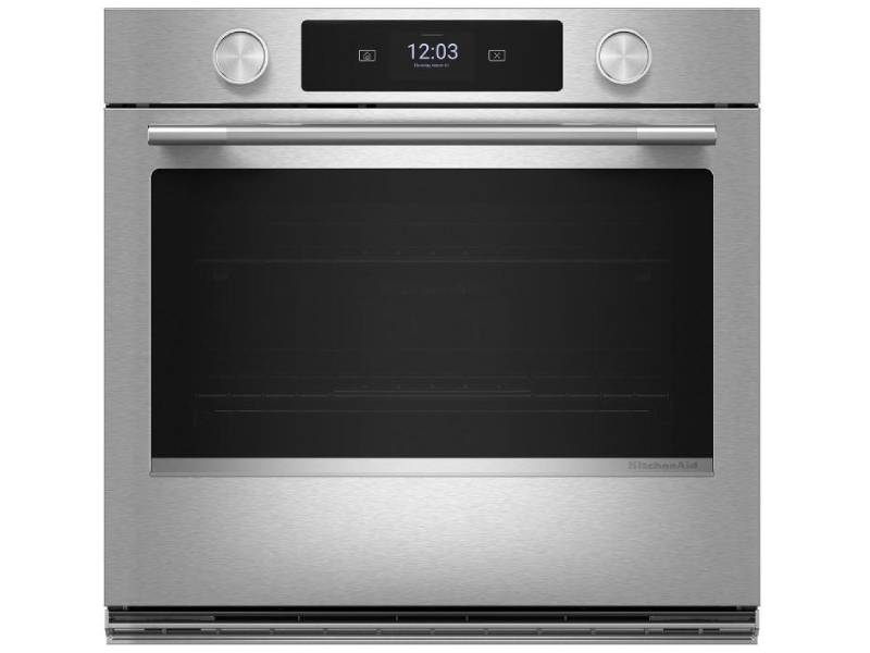 30" Kitchenaid Smart Electric Single Wall Oven with Assisted Cooking Modes - KOES730SPS