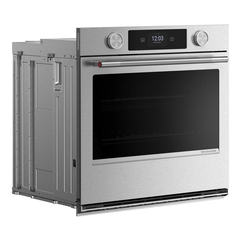 30" Kitchenaid Smart Electric Single Wall Oven with Assisted Cooking Modes - KOES730SPS