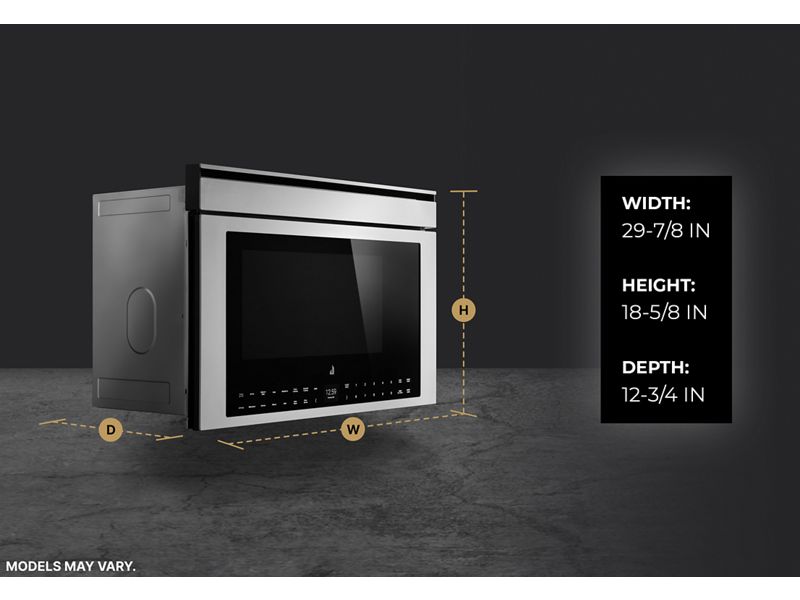 30" Jenn-Air RISE 7-in-1 Flush Built-in Microwave Oven - YJOETC330SL